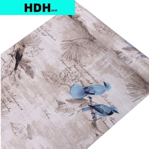 Blue Birds Peel and Stick Wallpaper Removal Contact Paper Handwriting Pattern Self-Adhesive Wall Paper Shelf Liner Stickers