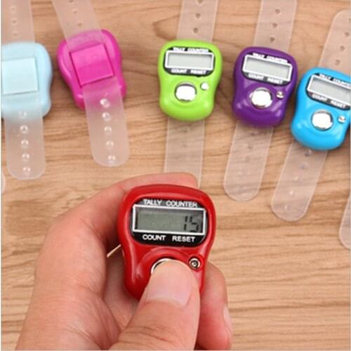 1Pc Sewing Knitting Ring LCD Electronic Stitch Marker Manual Thumb Counter Row Finger Counter Sewing Tools Accessory