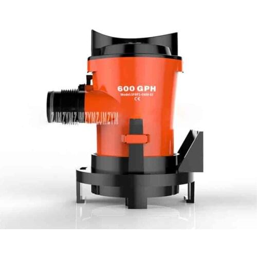 SFBP1-G600-03 12V DC Electric Bilge Pump Ship Drainage Micro Submersible Centrifugal Pump 600GPM/h 3/4 Inch Water Pump Hot Sale