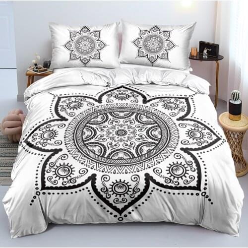 Mandala Patterns Bed Linens 3D Bedding Sets Indian Comforter/Quilt/Duvet Cover Set King Queen Full 200x200 Size Arabic Bedspread