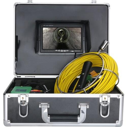 20M/30M/40M/50M Sewer Waterproof Video Camera 7" LCD Drain Pipe Inspection Camera Kit DVR LCD