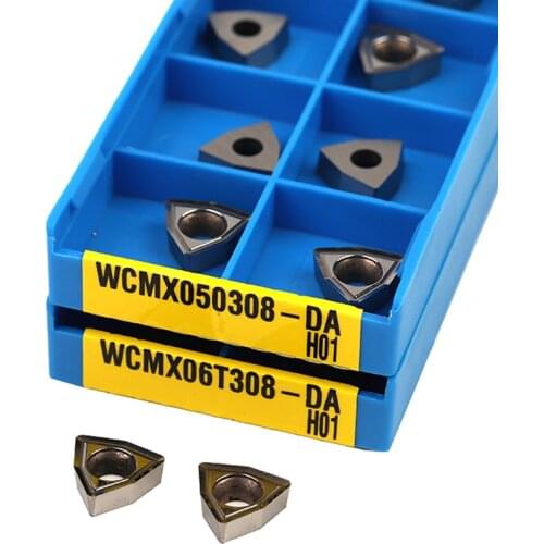 WCMX030208-DA H01 WCMX040208 WCMX050308 WCMX06T308 WCMX080412 Milling Cutter CNC Lathe Tool Carbide Insert Aluminum Turning Tool
