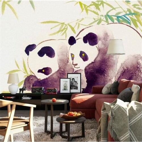 Wellyu Custom wallpaper papier peint mural 3d Panda Oil Painting National Treasure Wall papel pintado pared behang