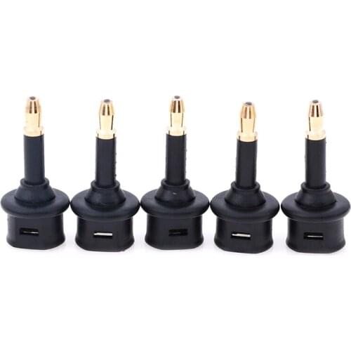 1pc/5pcs Toslink Plug To 3.5mm Digital Optical Cable Adapter Male To Female Connectors Audio Connector For TV