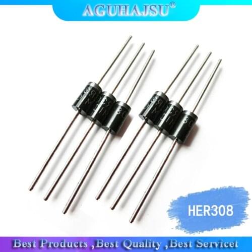 20PCS HER308 Fast recovery diode 3A1000V