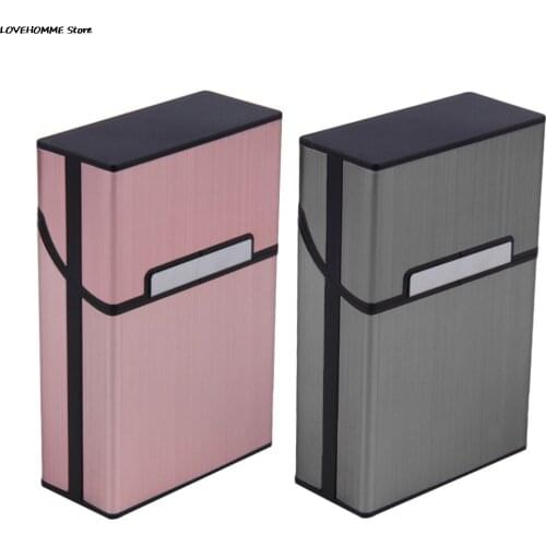 2020 Personality Creative Aluminum Smoking Cigarette Case Fashion Men Cigar Tobacco Holder Pocket Box Storage Container Gift Box