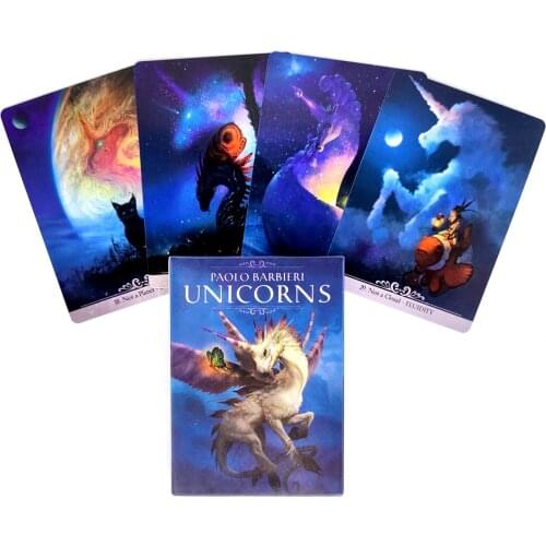 2021 New Tarot Cards Unicorns Oracle Card And PDF Guidance Divination Deck Entertainment Parties Board Game 34 Pcs/Box