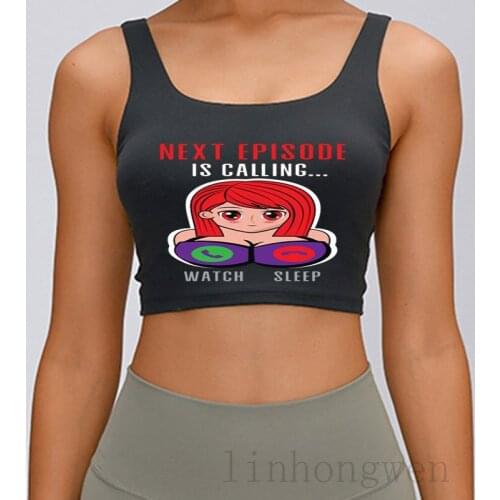 Anime Manga Tank Top Gift Letters Spring Autumn Humor O-Neck Outfit Graphic Top Tee Vest