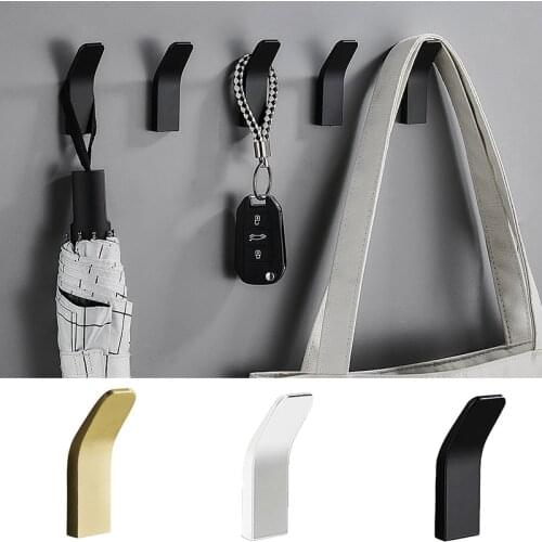 Black Robe Hook Wall Towel Hook for Bathroom Coat Rustproof Hook Hanger Clothes Hangers Kitchen Hardware Bathroom Accessories