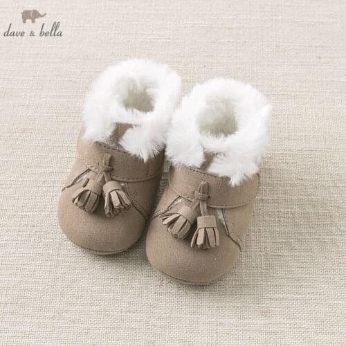 DB8798 Dave Bella winter baby fashion boots girl high quality boots leather shoes prewalker boots