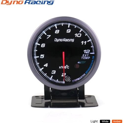 Dynoracing 60MM Exhaust Gas temp gauge White/Amber light with peak function 200-1200C EGT Gauge Car meter BX101485