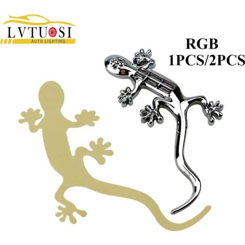 LVTUSI Car Sticker Gecko Auto Car Solar Powered Solar Security System Warning Light LED Universal CC