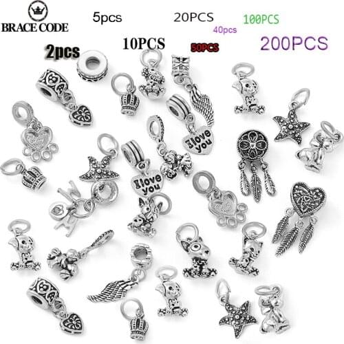 Cartoon little animal Accessories Mixed Random Pendant Suitable for Original Brand Bracelet, Necklace, Womens Jewelry Making