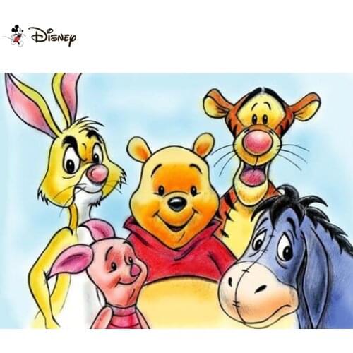 Disney Art 5D Diy Diamond Painting "Cartoon winnie the pooh" Diamond Pictures Cross Stitch 3D Rhinestone Embroidery Decor A31029