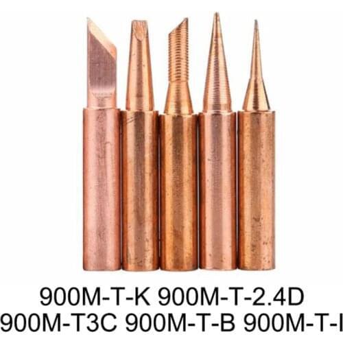 5-10pcs Soldering Iron Pure Copper 900M Soldering Iron Head Set Inside