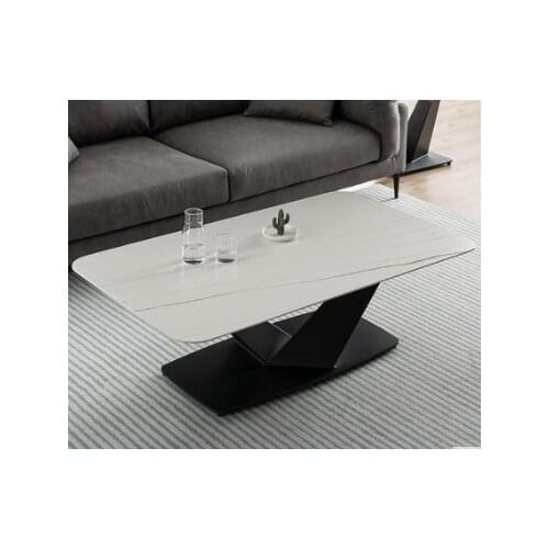 Italian style extremely simple rock plate tea table small family modern simple light luxury creative personality Nordic marble c