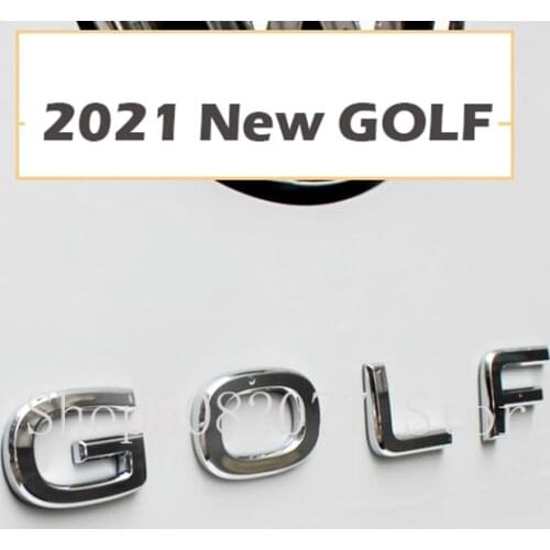 2021 New Letters Emblem for VW GOLF 8 Car Styling Trunk Middle Nameplate Logo Sticker for Volkswagen Matte Glossy Black Chrome