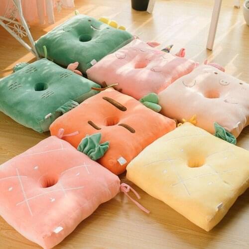 New cartoon thick seat cushion winter Plush office long seat cushion cushion cushion dormitory tatami cushion Sofa decoration