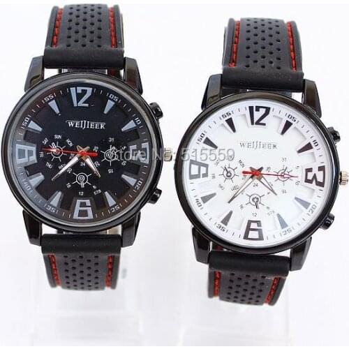 Factory Wholesal Top Quality Silicone Sports Watches Free Shipping Hot Selling Big Dial Weijieer Watches Silicone Watches