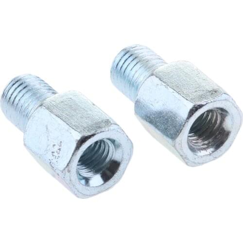 Pair Motorcycle Mirror Adapters Postive 8mm Mount To Postive 10mm