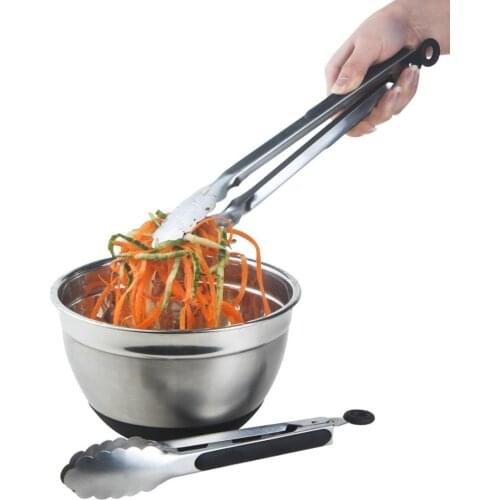 12/16/18inch Food Clamp Stainless Steel BBQ Kitchen Tongs Silicone Salad Serving Buffet Bread Clip Barbecue Utensil Cooking Tool
