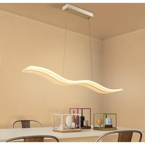 Creative Modern Acrylic Wave LED Chandelier Restaurant Bedroom Study Aisle Chandelier Office & Commercial Place Lighting fixture