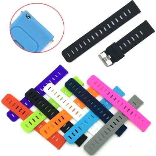 Sport Silicone 20mm strap for Moto 360 42mm /Pebble time Round/LG watch Sport/Ticwatch 2/Ticwatch E watch Accessories watch band