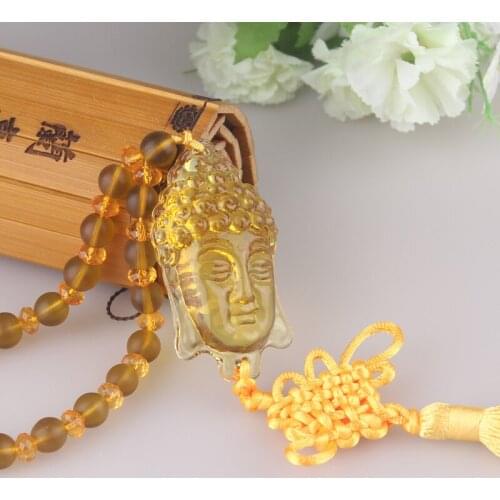 Tibetan Buddhism Buddha Glass Amulet Pendant (car Adornment)