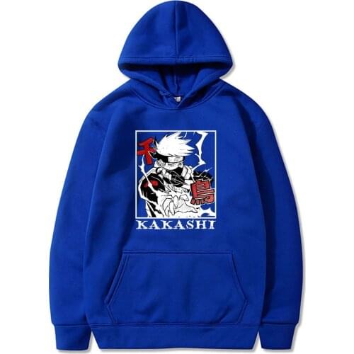 Anime Streetwear Ninja Shinobi Hoodies HATAKE KAKASHI Sharingan Chidori Harajuku Cool Dropship Sweatshirt