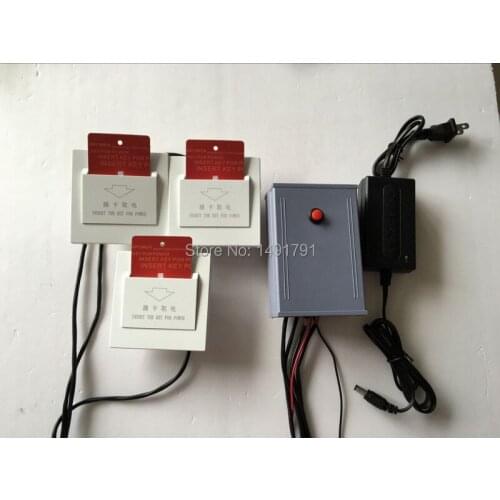 Insert Three cards to run away from chamber room open the 12v light or lock Takagism game real life escape room props