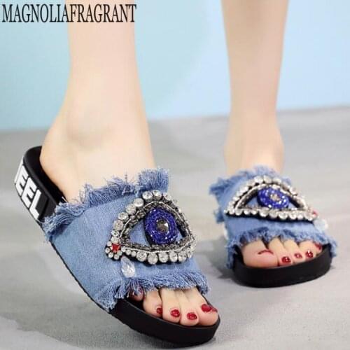 New Handmade Summer Women Shoes Platform Female Slides Beach Shoes Woman Flowers Casual Slippers tassel women flip flops c526