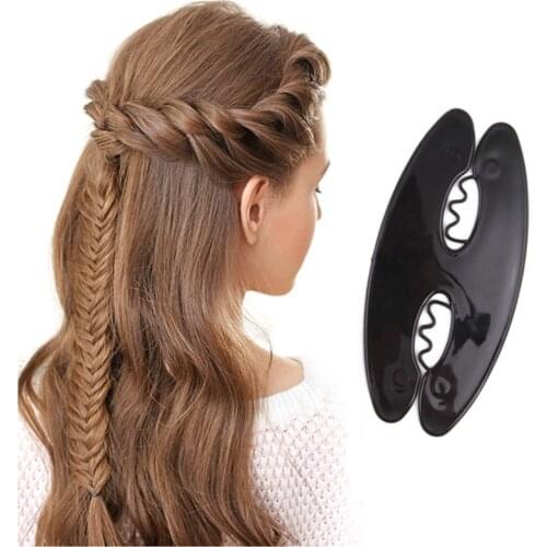 Women Lady French Hair Braiding Tool Braider Roller Hook With Magic Hair Twist Styling Bun Maker Hair Band Accessories