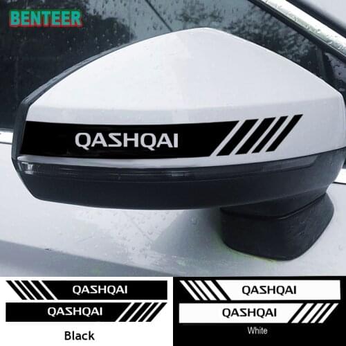 2pcs Reflective Car rearview mirror sticker For Nissan Qashqai J10 J11 Car Styling