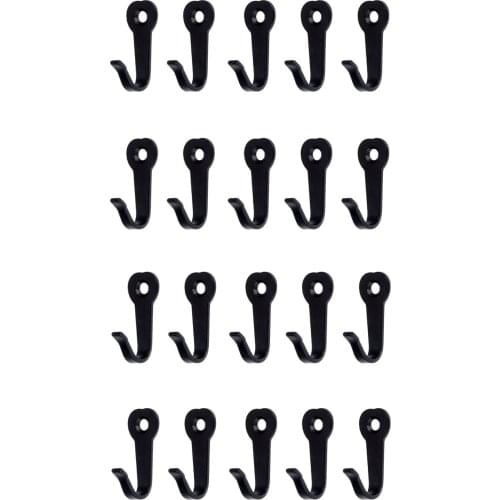 20Pcs 40*22mm Zinc Alloy Mini Wall Mounted Hooks Kitchen Bathroom Door Coat Hanging Hooks Closet Towel Bag Hanger Storage Holder