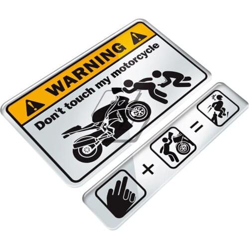 3D Warning Sticker Don't Touch My Motorcycle Tank Case for Yamha Honda Kawasaki Aprilia Suzuki MV Stickers