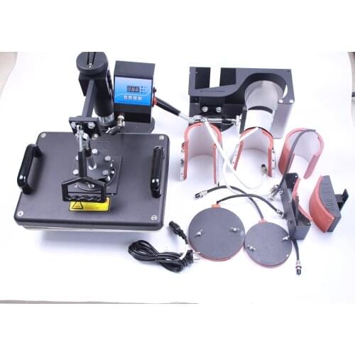 7 in 1 Combo heat transfer machine for t-shirt,mug,hat,plate printing sublimation transfer heat press machine