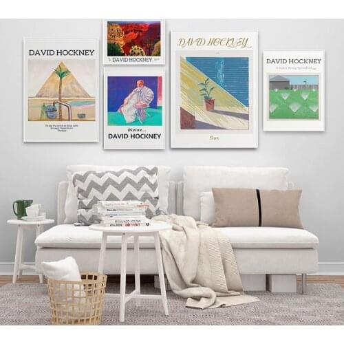 Abstract David Hockney Painting Canvas Poster Classic Artwork Wall Art Decorative Picture for Living Room Bedroom Home Decor