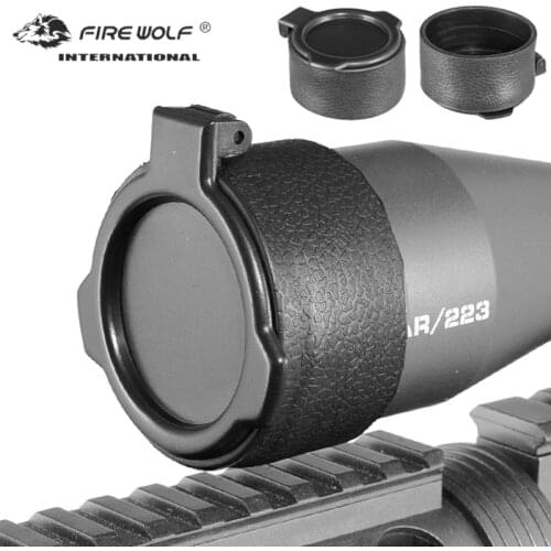 FIRE WOLF hunting accessories ar15 Rifle scope Cover Quick Flip Spring Lens Cover Cap For hunting Optical sight gun accessories