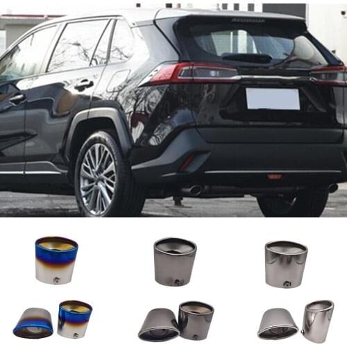 Car Sticks Muffler Back End Pipe Dedicate Exhaust Tip Tail Outlet Vent For Toyota Wildlander 2018 2019 2020 2021