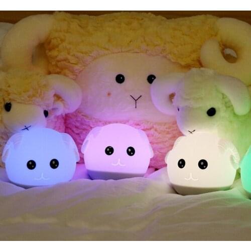 C2 Sheep bleating night lights timer Touch emotional lamp Tumbler Decompression artifact Rechargeable night light for kids rooms