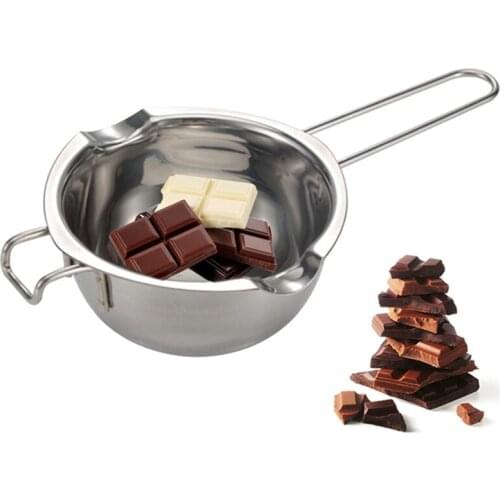 Stainless Steel Long Handle Wax Melting Bowl DIY Scented Candle Soap Chocolate Butter Melting Bowl Handmade Soap Chocolate Tool