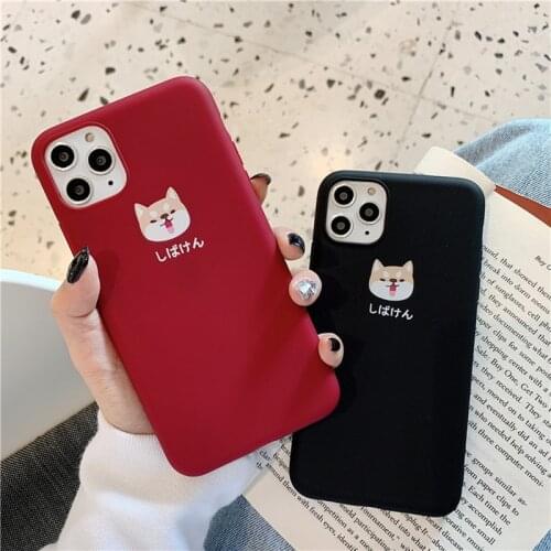 Cute Puppy Phone Case For iPhone 11Pro Max For iPhone X XR XS Max 7 8 Plus Kawaii Cartoon Soft Silicone Shiba Inu Phone Cover