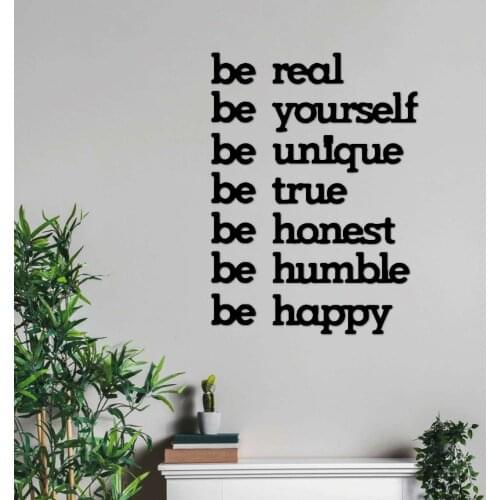 Be Real Be Yourself Wood Decor Wall Lettering Plaque For home For Teen Room Decoration Accessories