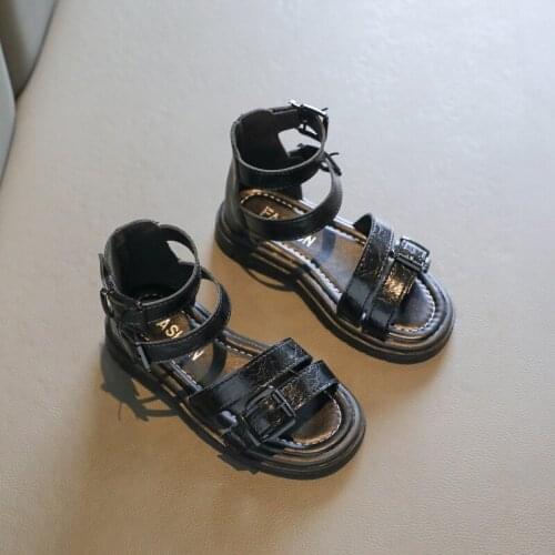 3-12 Fashion Teenage Girls Shoe Cut-Outs Gladiator Sandals For Little Girl Sports Summer 2021 Dress Children Princess Beach Shoe