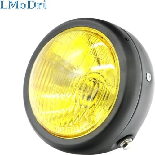 LMoDri Vintage Motorcycle Headlight Cafe Racer Head Light Decorative Lights Modified Motorbike Headlamp 12V For Honda YMAHA CG