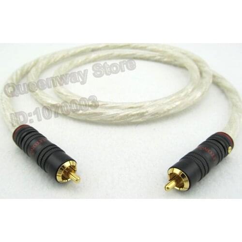 HiFi hi-end hiend 3.5mm oxygen free copper OFC HI-FI signal cable audio cable gold plated lotus plug RCA coaxial subwoofer cable