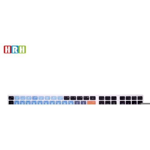 HRH Shortcut Hotkey Keyboard Cover Skin For Apple IMac G6 MB110LL/B and MB110LL/A A1243 Keyboard with Numeric Keypad NumberPad