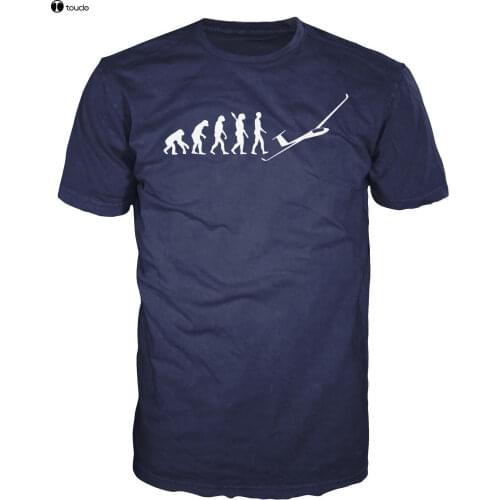 Mens Brand Designs Slim Fit Crew Neck Glider Evolution Funny Gliding Aviator Fly Paragliding T-Shirt movie Tee Shirt