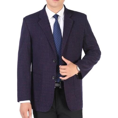 Spring autumn middle-aged casual jacket men blazer masculino slim fit father clothes mens suit jaqueta masculina business coats