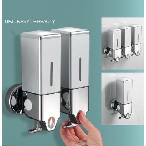 Double Liquid Soap Dispenser Square Wall Mounted Soap Dispenser Pump 500ML Hand Sanitizer Bathroom Accessories For Kitchen